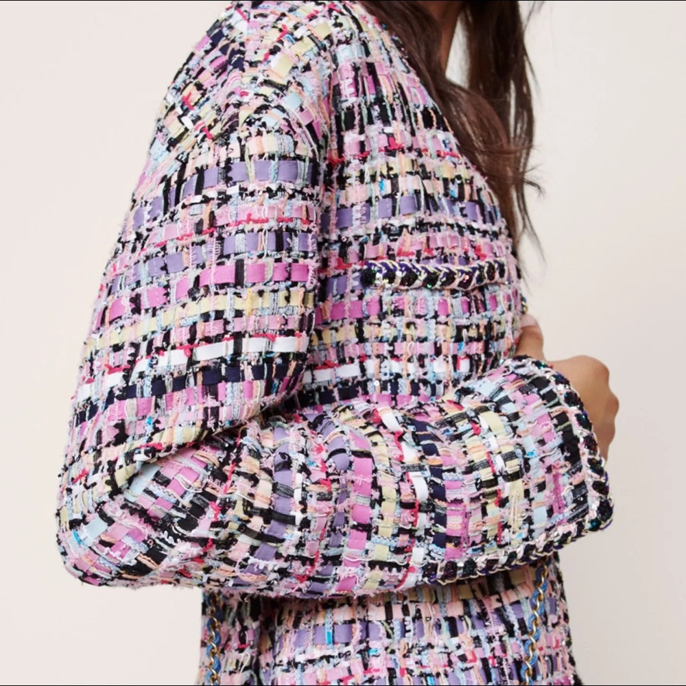 NWT - Chanel - Pink Tweed Jacket - Size 34 - Runway